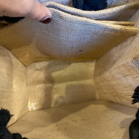 Fun Phrase Burlap Wine Tote 👠 🍷 🎂 - Picture 5 of 9